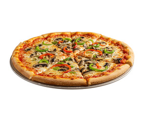 Assorted AI-Generated Pizza Illustrations with Various Toppings and Styles

