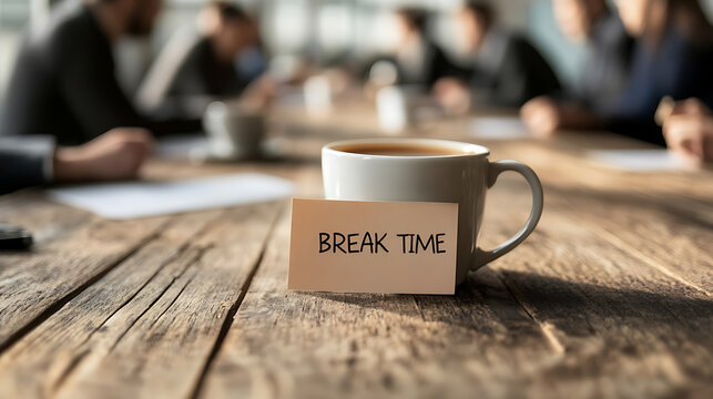 Coffee break at a meeting: time to recharge and connect. A pause for refreshments during a business gathering, fostering relaxed conversations.