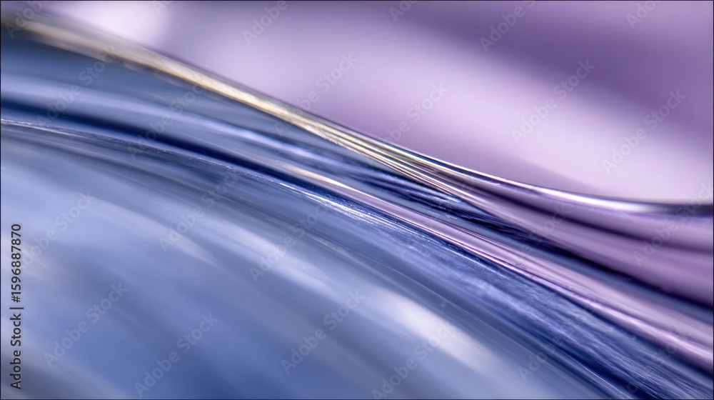 Poster fluid lines of cool colors create a dynamic abstract design.