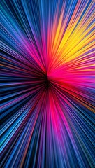 Fototapeta premium Abstract Radial Burst of Vibrant Colors - Modern Art Background