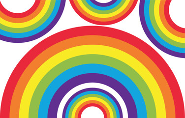 Rainbow vector illustration. Colorful abstract design. Color graphic symbol rainbow.