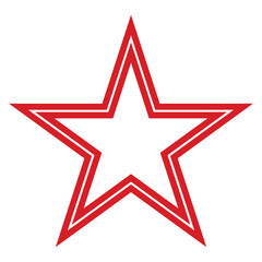 Red Star isolated on white background 