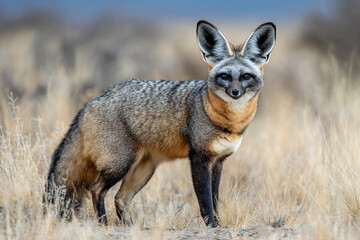 Obraz premium Bat eared fox in natural habitat