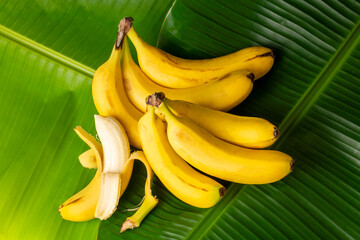 Bunch of Raw Organic Bananas Ready to Eat