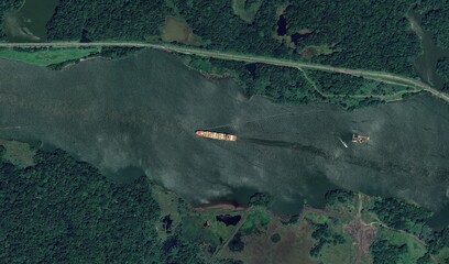 Panama Canal: High-Resolution Aerial View of Global Shipping and Engineering Marvel