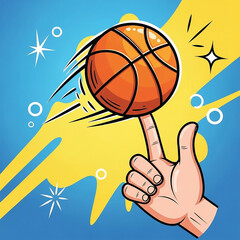 Orange basketbal rolling