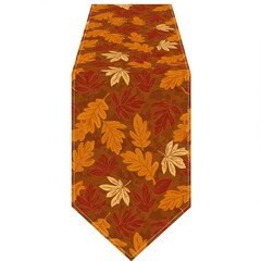 Autumn Leaves Table Runner: Orange Brown Red Maple Leaf Pattern