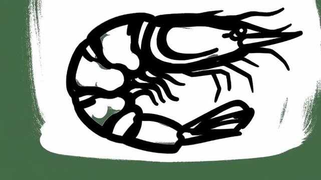 Simple shrimp drawing