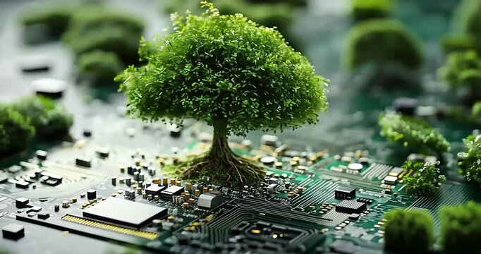 Tree on circuit board concept