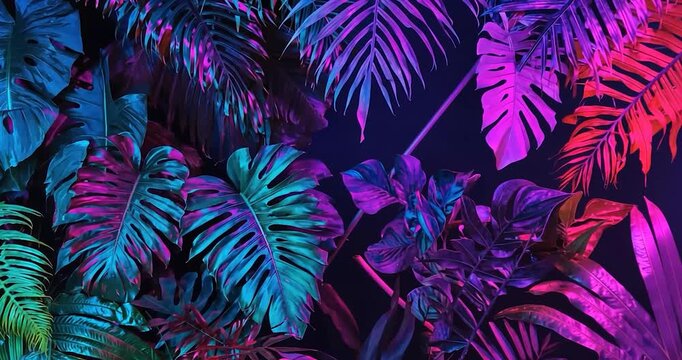 Tropical leaves pattern background