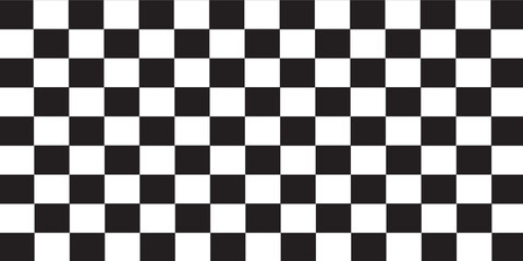 Black and white checkered pattern, Checkerboard seamless pattern. vector