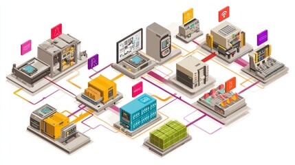 Connected industrial process