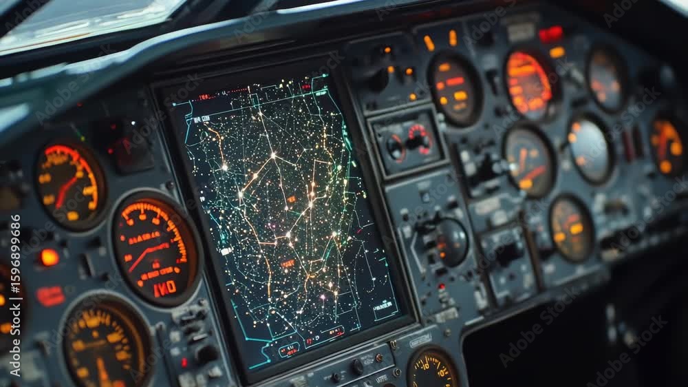 Poster Pilot's perspective on flight controls and instruments