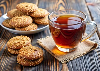 spiced tea sesame cookies