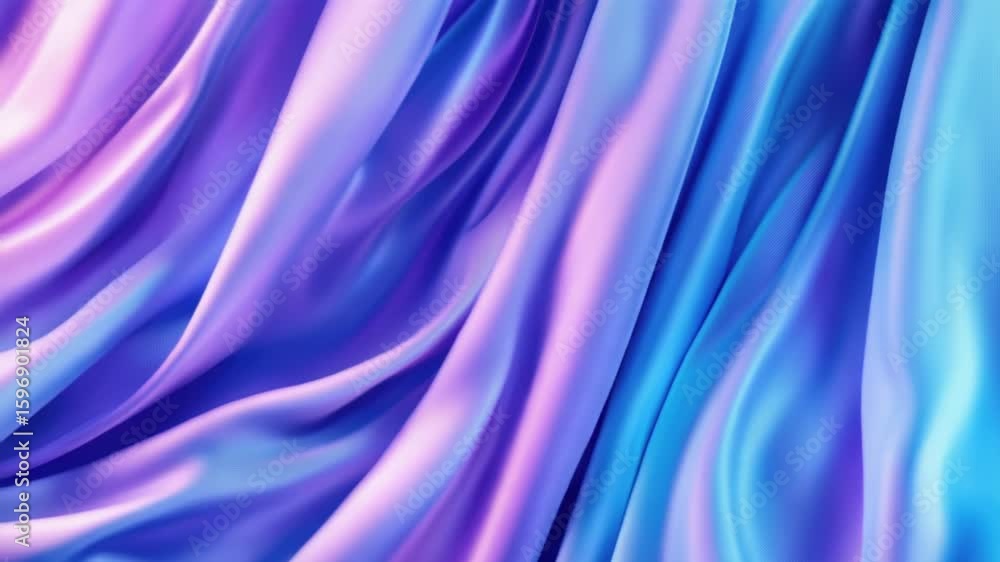 Poster a close-up view of a beautiful purple and blue fabric with intricate patterns and textures