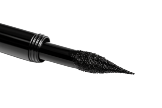 Close up shot of black liquid eyeliner applicator