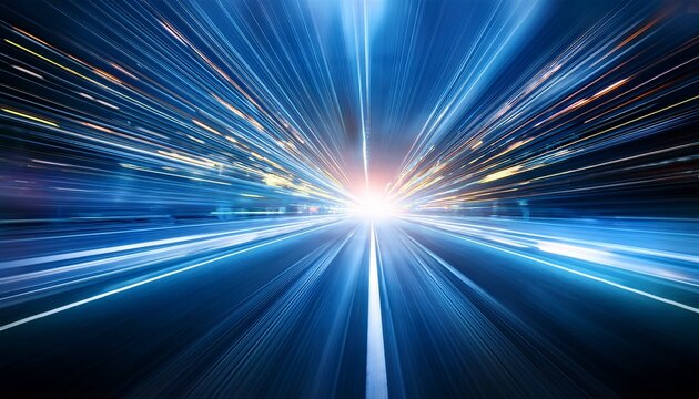 panoramic high speed technology concept light explose abstract future background
