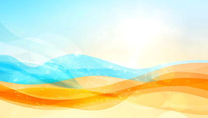 Obraz premium Abstract background vector design with blue and orange waves for creative projects