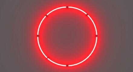 Red neon circle graphic design