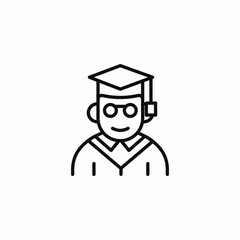 graduate clothes icon sign vector