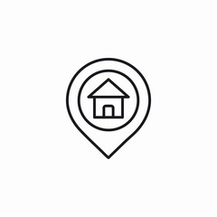 house location icon sign vector