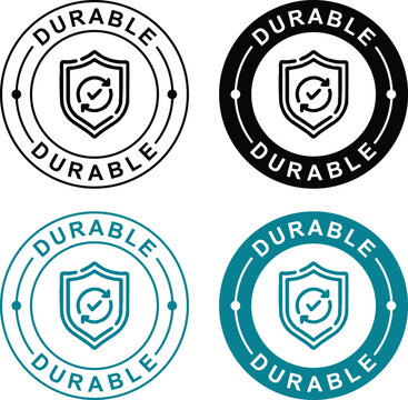 Durable Label Badge &ndash; Long Lasting, Strong, Tough Sticker Icon