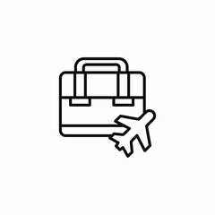 travel suitcase icon sign vector
