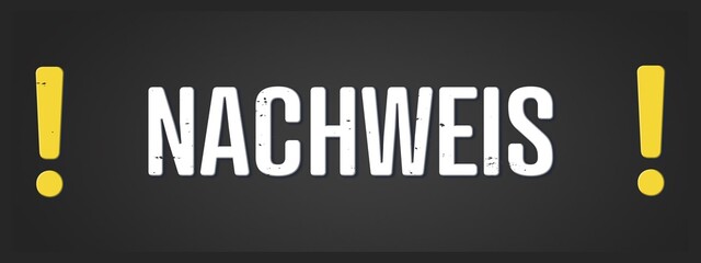 Nachweis (Proof) - A blackboard illustration with white text.