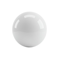 Perfectly rendered transparent sphere with diffused reflections on a seamless stark white, shadowless background with ample copy space, concept of purity and minimalism