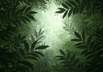 Lush green foliage canopy background wallpaper for desktop and mobile phone