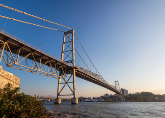 Florianopolis ponte Hercílio Luz pôr do sol  Florianópolis Santa Catarina Brasil