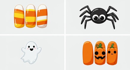 Halloween cartoon design elements illustration