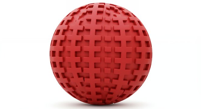 Red textured sphere