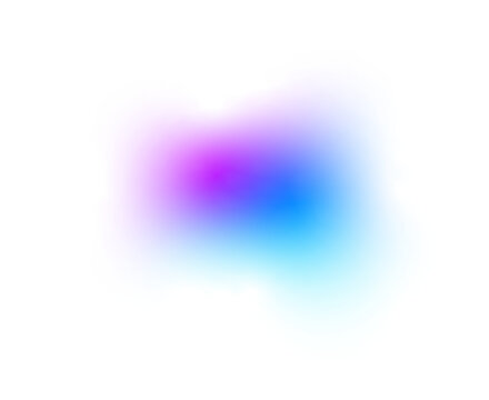 High resolution violet blue gradient glows with soft blurred edges. Isolated PNG file with transparent background. Vibrant gradient glow. Trendy overlay for modern poster, header or design element.