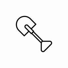 garden shovel icon sign vector