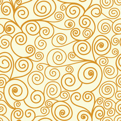 Elegant Golden Swirl Pattern Background Design