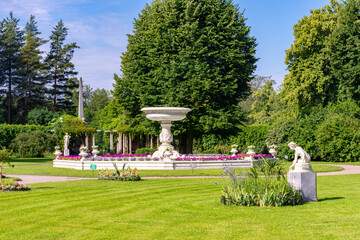 Private garden of Catherine palace in Tsarskoe Selo (Pushkin), Saint Petersburg, Russia
