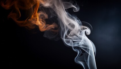 photo of a wisp of smoke on a dark background generative ai