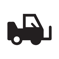 A vector illustration of a truck icon, a symbol of transport and construction