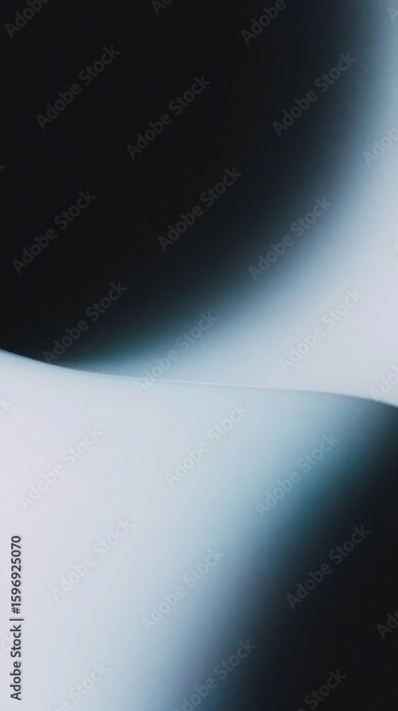 Poster abstract black and white wavy shape with curved lines. minimalist monochromatic design for backgroun