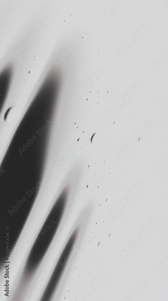Poster abstract shadow play with dark elongated shapes and small specks of light. minimalist wavy pattern f