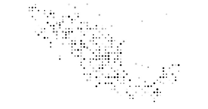 Creative Falling Dots Map of Mexico