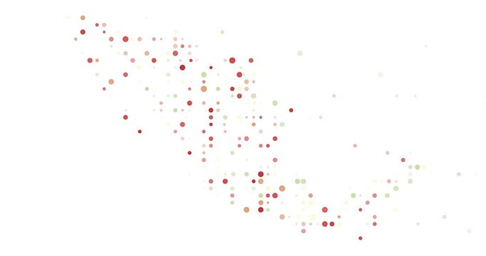 Digital Map of Mexico with Falling Dots