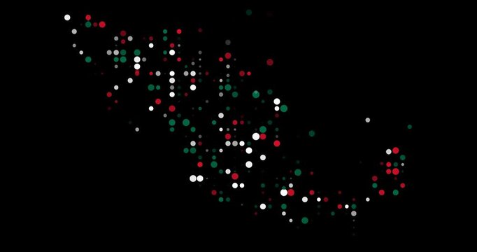 Falling Grid Circles Reveal Mexico Map
