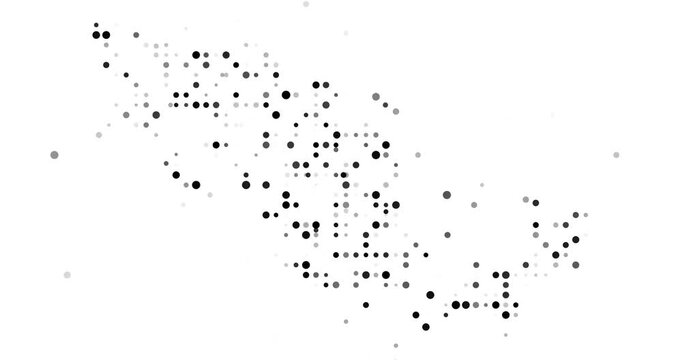 Generative Dot Animation Mexico Silhouette