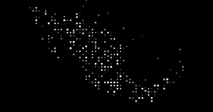 Mexico Shaped by Animated Particle Grid