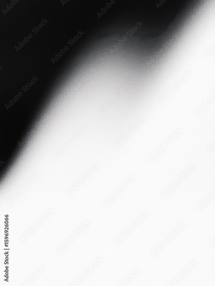 Poster Black and white abstract background with rough gradient texture. Digital art with noise effect. Empty space for text.