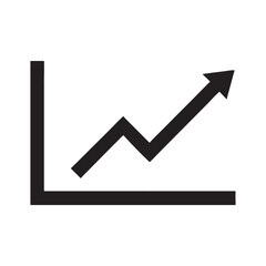 Uplifting 3D stock market business graph with an arrow icon for financial growth success