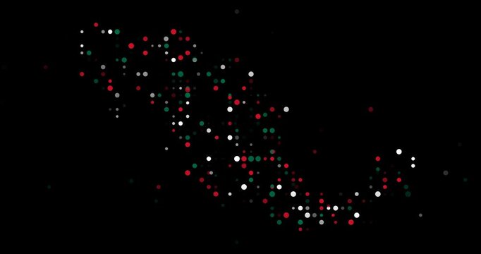 Generative Dot Animation Mexico Silhouette