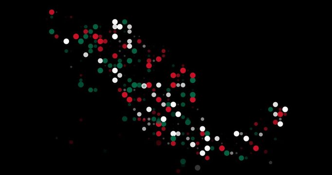 Mexico Shaped by Animated Particle Grid